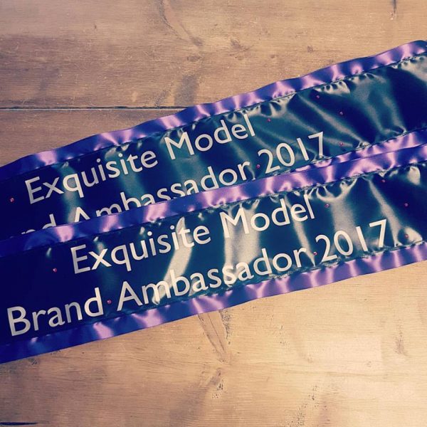 Adult Sash with Ribbon Trim - Image 3
