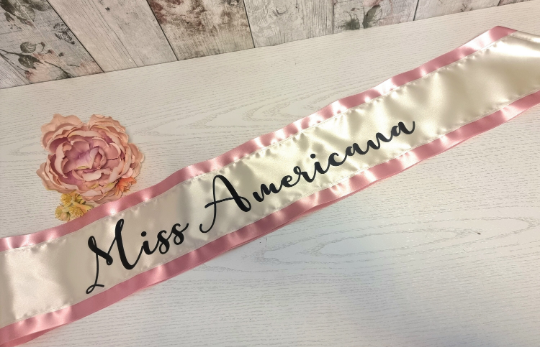Adult Sash with Ribbon Trim - Image 2
